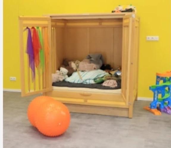 Houten bedbox, Kinderen en Baby's, Babywiegjes en Ledikanten, Gebruikt, Ledikant, Ophalen