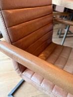 Leren Eetkamerstoel 6x Sturdy Goossens, Ophalen, Bruin, Leer, Zo goed als nieuw