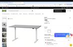 Electrisch Zit sta bureau Rodulf -140x80cm met Nieuw Blad, Huis en Inrichting, Bureaus, Ophalen of Verzenden, In hoogte verstelbaar