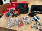 Zeer complete set Nintendo switch met doos en 4 spellen, Spelcomputers en Games, Spelcomputers | Nintendo Switch, Ophalen of Verzenden