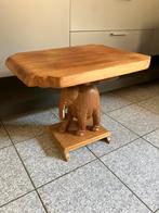 Handgesneden houten olifanttafel, Ophalen of Verzenden