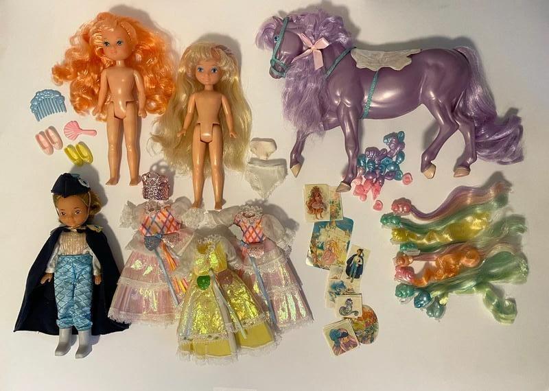 Lot Lady Lovely Locks Dame Bouceline Pixie tail Prince Horse, Ophalen of Verzenden, Zo goed als nieuw, Pop