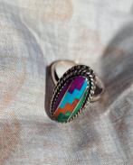 Vintage zilveren Zuni ring, Sieraden, Tassen en Uiterlijk, Ringen, Ophalen of Verzenden, Zo goed als nieuw, Dame, Zilver