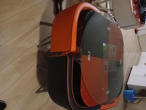 2 x Eettafelset met 4 stoelen, Huis en Inrichting, Tafels | Eettafels, Gebruikt, 50 tot 100 cm, 50 tot 100 cm, Vier personen, Vierkant