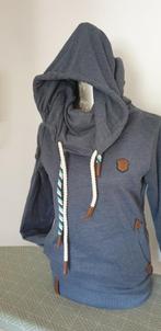 Exclusieve grijsblauwe Naketano hoodie S, Kleding | Dames, Overige kleuren, Ophalen of Verzenden, Zo goed als nieuw, Maat 36 (S)
