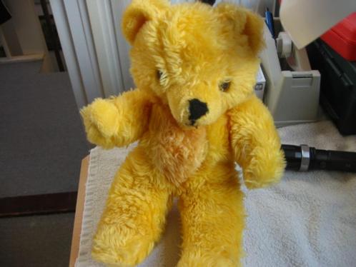 Vintage beer - andere knuffels -  beer met gekleurde lampje, Verzamelen, Beren en Cherished Teddies, Zo goed als nieuw, Stoffen beer