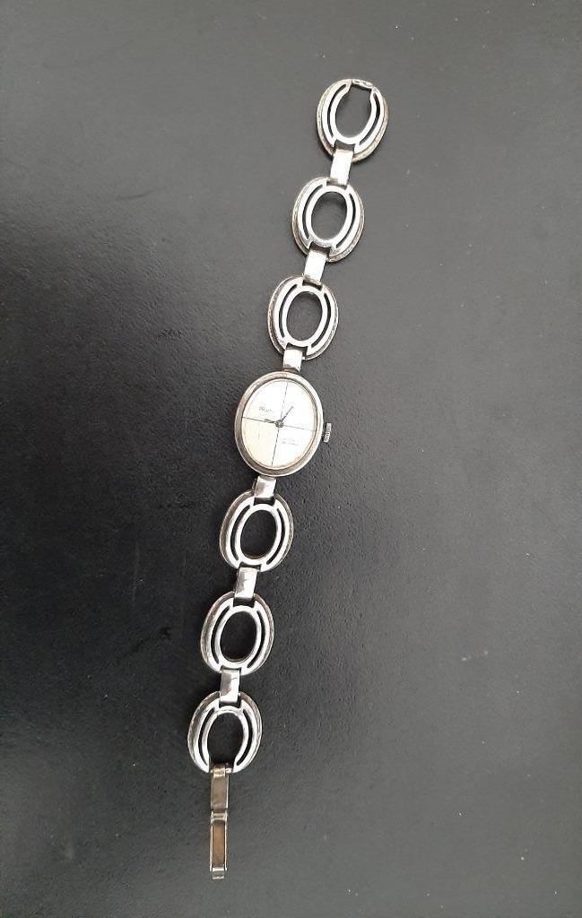zilveren dameshorloge, Deluxe, opwindhorloge. lees beschrijv, Sieraden, Tassen en Uiterlijk, Horloges | Dames, Gebruikt, Polshorloge