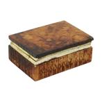 Vintage Rokersdoosje Oranje Albast Leeuwenpootjes Goud, Antiek en Kunst, Curiosa en Brocante, Ophalen of Verzenden