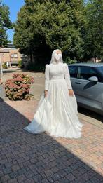 Tesetturlu Gelinlik - Hijabi Bruidsjurk, Ophalen of Verzenden, Zo goed als nieuw, Wit, Trouwjurk