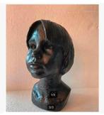 Zwaar stenen beeld, hoofd meisje vrouw, 26 cm, Ophalen of Verzenden