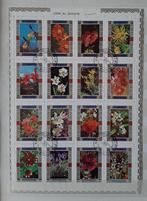 Postzegelvel Bloemen Umm Al Qiwain 1973 Gestempeld, Postzegels en Munten, Ophalen, Gestempeld, Dier of Natuur