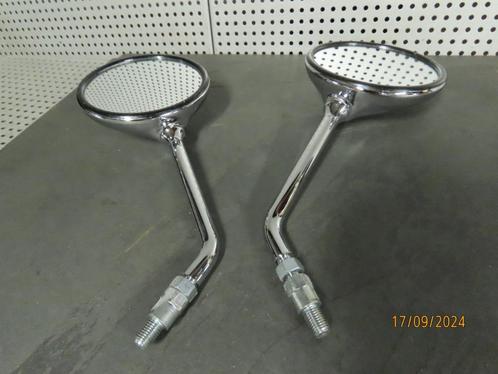 Set Spiegels Chroom M10 aansluiting Spiegel L & R z.g.a.n., Motoren, Tuning en Styling, Ophalen of Verzenden
