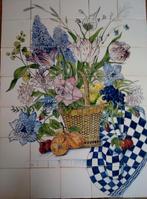 Authentieke Friesche witjes en tableaus Makkumer oude stijl, Doe-het-zelf en Verbouw, Tegels, Ophalen, Gebruikt, Hardsteen, Wandtegels