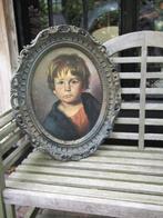 Ovale Brocante Afbeelding van de huilende Jongen, Antiek en Kunst, Ophalen