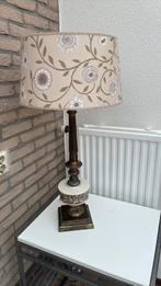 Vintage tafellamp. Porselein pot, poot brons/koperkleurig, Ophalen of Verzenden, Gebruikt, Metaal, 75 cm of meer