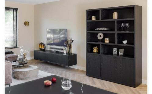 Goossens Buffetkast Barcelona eikenhout 158x45x212 als nieuw, Huis en Inrichting, Kasten | Buffetkasten, Zo goed als nieuw, 200 cm of meer