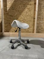 Zadelkruk / tabouret salon kruk, Huis en Inrichting, Bureaustoelen, Ophalen, Gebruikt, Wit, Bureaukruk