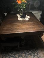 Oude Uitschuifbare Kloostertafel, Huis en Inrichting, Tafels | Eettafels, Ophalen, Gebruikt, 100 tot 150 cm, Eikenhout