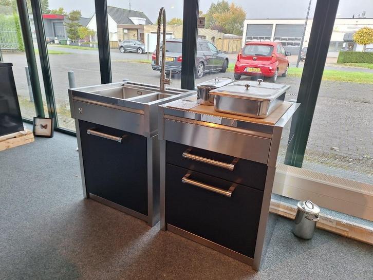 Luxe steel keuken modules, Huis en Inrichting, Keuken | Complete keukens, Zo goed als nieuw, Overige typen, Ophalen of Verzenden