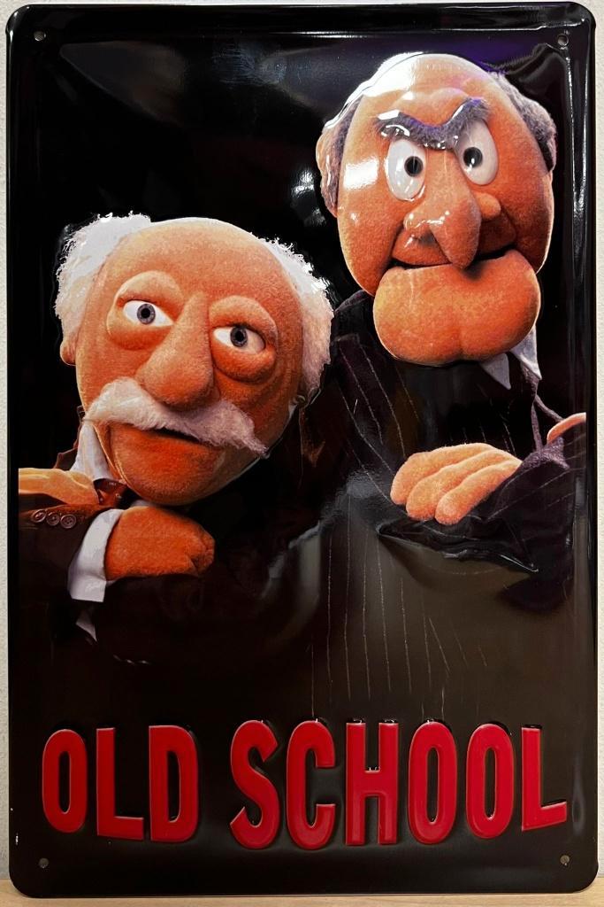 Statler and Waldorf old school relief reclamebord van metaal, Verzamelen, Muziek, Artiesten en Beroemdheden, Nieuw, Foto of Kaart
