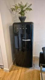 Zwarte Smeg Koelkast - Retro Stijl, Gebruikt, 200 liter of meer, 60 cm of meer, Energieklasse A of zuiniger