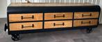 Industrieel dressoir tv meubel commode, Ophalen of Verzenden, Zo goed als nieuw, Met lade(s)