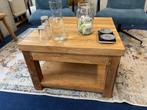 Massieve teakhouten Salontafel 60x60 met lade, Ophalen, Gebruikt, 50 tot 100 cm, Minder dan 50 cm