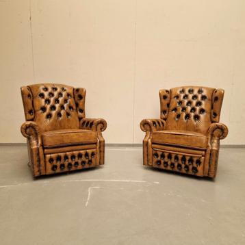 Originele Chesterfield elektrische fauteuils set - NIEUW beschikbaar voor biedingen