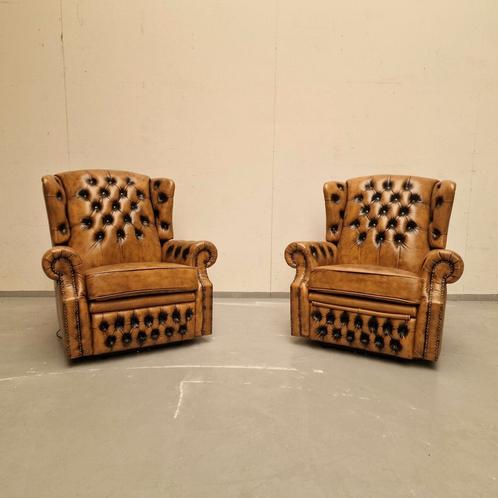 Originele Chesterfield elektrische fauteuils set - NIEUW, Huis en Inrichting, Fauteuils, Nieuw, 75 tot 100 cm, Ophalen of Verzenden
