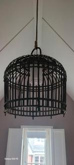 Riviera Maison Hanglamp San Carlos - Medium Zwart, Ophalen, 50 tot 75 cm, Hout, Landelijk