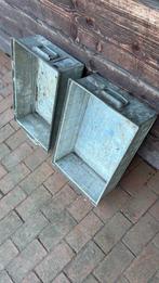 zinken bakken, Tuin en Terras, Bloembakken en Plantenbakken, Ophalen, Overige materialen, Gebruikt, Minder dan 30 cm