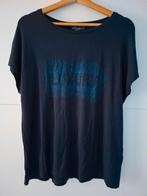 Donkerblauwe top met glitteropdruk Elvira maat 42, Blauw, Maat 42/44 (L), Ophalen of Verzenden, Zo goed als nieuw