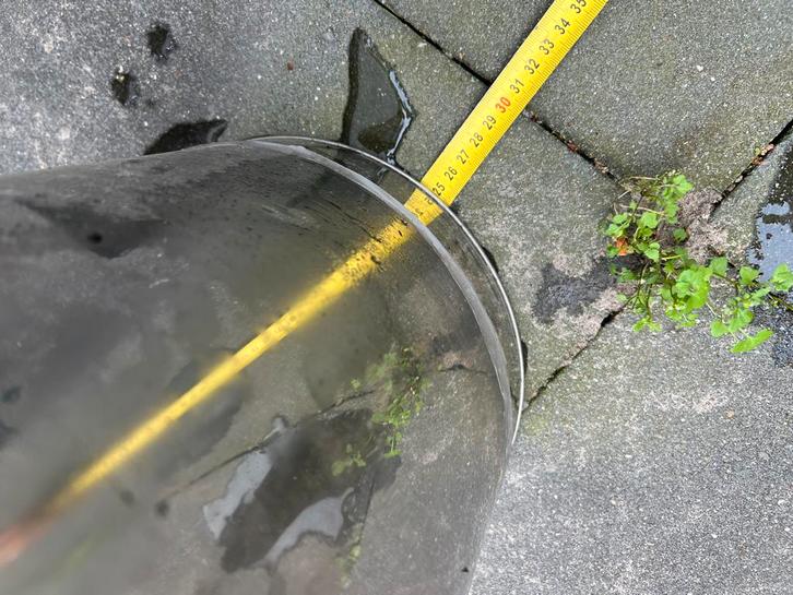 Dubbelwandige Schoorsteenpijp met Kap, Doe-het-zelf en Verbouw, Verwarming en Radiatoren, Gebruikt, Kachel, 800 watt of meer, 80 cm of meer