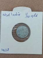 Ned Indie 1/10 gulden 1938 zilver, Postzegels en Munten, Munten | Nederland, Ophalen of Verzenden, Koningin Wilhelmina, 10 cent
