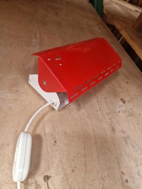 Vintage rood bed lampje nachtlampje, Huis en Inrichting, Lampen | Overige, Zo goed als nieuw, Ophalen