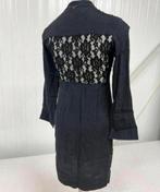DKNY Donna Karan New York zwarte bloemen kanten knoop jurk, Kleding | Dames, Jurken, Zwart, Ophalen of Verzenden, Maat 36 (S)
