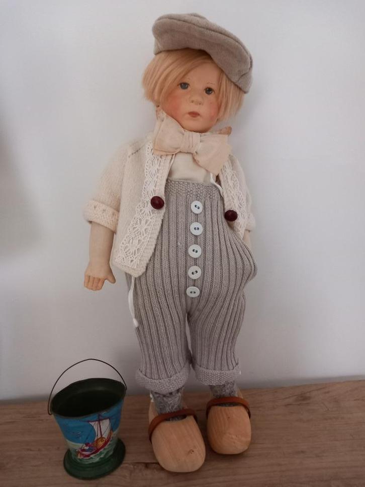 oude klompjes 12 cm. met oude geitenwollen sokken., Antiek en Kunst, Antiek | Speelgoed, Ophalen