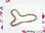 16064-1 Subtiele luxe 14kt Gouden Koord/Rope Armband, Ophalen of Verzenden, Zo goed als nieuw, Goud, Goud