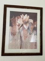 2 oude printen in lijst van bloemen aquarellen, Ophalen of Verzenden, Zo goed als nieuw