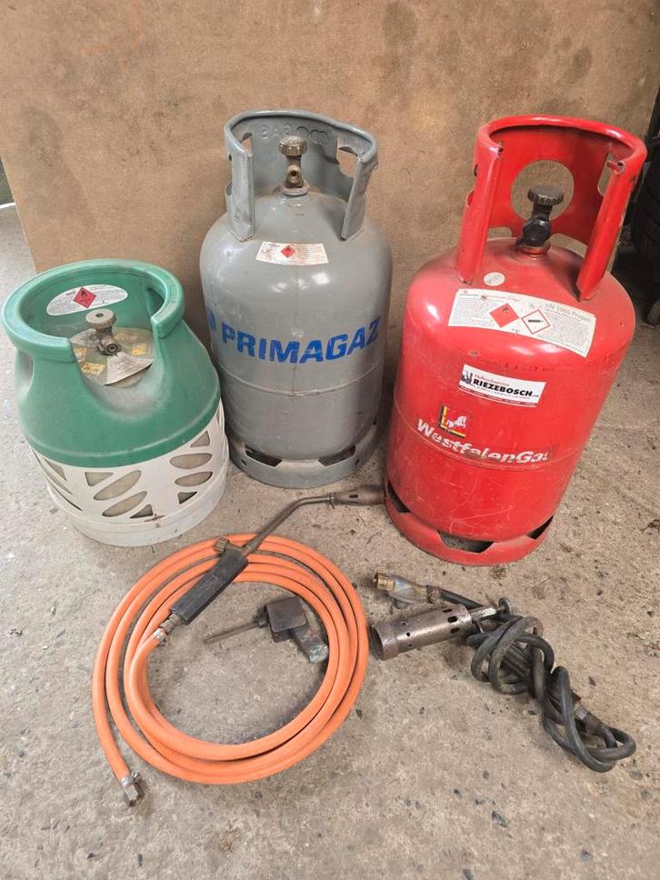 Gasflessen en Branders - Diverse Maten, Doe-het-zelf en Verbouw, Overige Doe-het-zelf en Verbouw, Ophalen