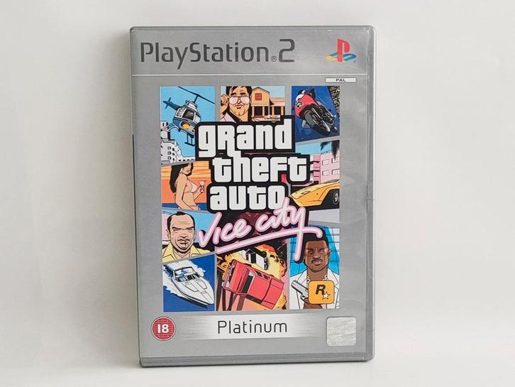 GTA Vice City - Platinum (PS2), Spelcomputers en Games, Games | Sony PlayStation 2, Gebruikt, Avontuur en Actie, 1 speler, Vanaf 18 jaar