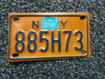 Motor licenseplate / motorkentekenplaat New York 1 USA beschikbaar voor biedingen