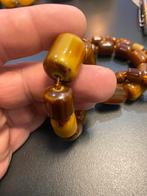 Vintage Bruine bakeliet Kralen Ketting, Sieraden, Tassen en Uiterlijk, Ophalen of Verzenden, Gebruikt, Bruin, Kunststof of Plastic