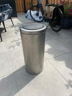 Zilveren Brabantia prullenbak 30 liter, Huis en Inrichting, Ophalen of Verzenden, Zo goed als nieuw, Rvs, 50 tot 75 cm
