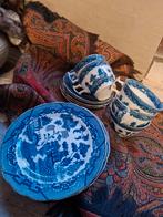 Vintage Blauw Wit Serviesgoed, Antiek en Kunst, Antiek | Servies los, Ophalen of Verzenden