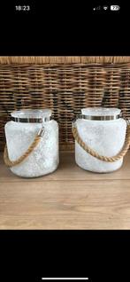 Windlicht wit frosted glas intratuin, Overige materialen, 25 tot 50 cm, Wit, Ophalen of Verzenden