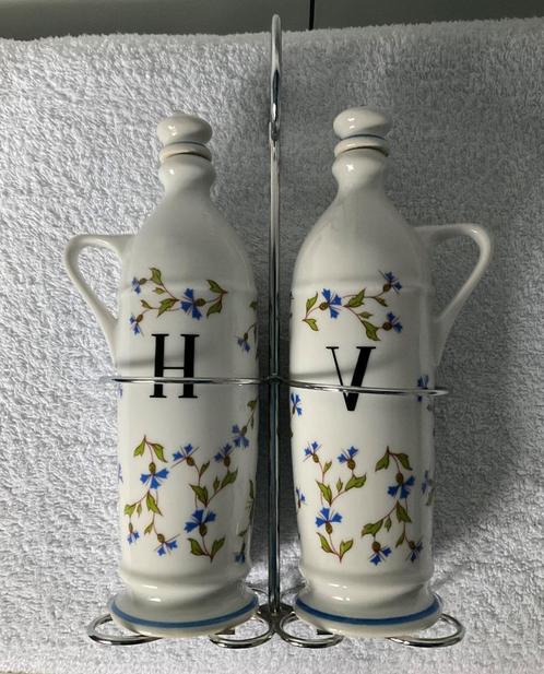 Olie en azijn set vermoedelijk porselein blindmerk vintage, Huis en Inrichting, Keuken | Keukenbenodigdheden, Zo goed als nieuw