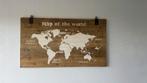 Map of the world op hout (80 bij 140), Huis en Inrichting, Ophalen, Overige typen, 125 cm of meer, Zo goed als nieuw