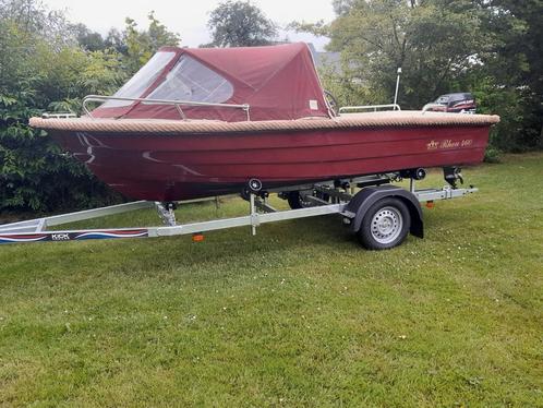 Rhea 460 sloep met 9.9 pk Mercury, Watersport en Boten, Sloepen, Zo goed als nieuw, Tot 10 pk, 3 tot 6 meter, Buitenboordmotor