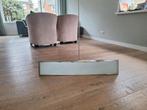 hanglamp voor modern interieur, metaal en wit glas, Ophalen, 50 tot 75 cm, Glas, Modern, strak